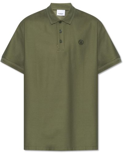 Burberry Branded Circle Logo Polo Shirt - Green