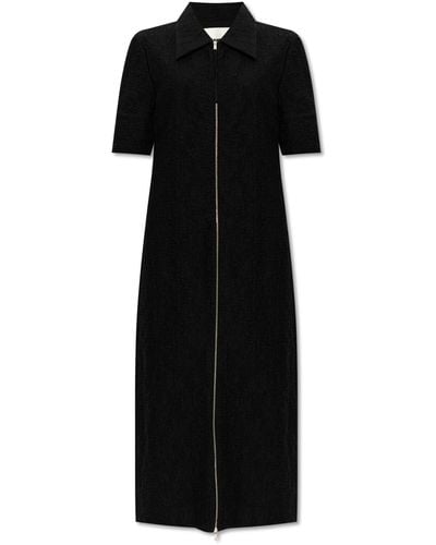 Jil Sander Textured Dress, - Black