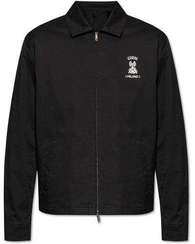 Iceberg Cotton Jacket With Logo - Black