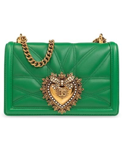 Dolce & Gabbana 'devotion Medium' Shoulder Bag, - Green