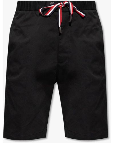 Moncler Shorts With Logo - Black