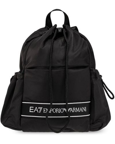 EA7 Backpack With Logo, - Black
