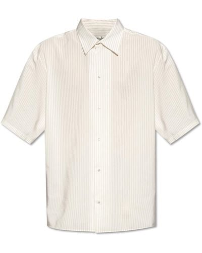 Lanvin Pinstriped Shirt, - White
