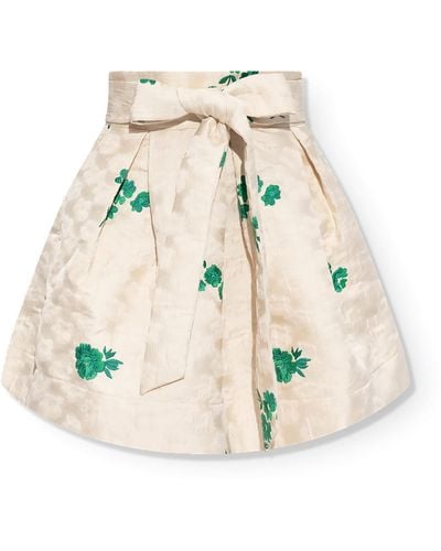 Custommade• 'rosabel' Jacquard Skirt, - White