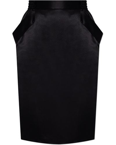 Saint Laurent Silk Skirt - Black