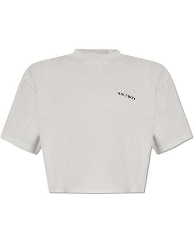 Halfboy Oversize T-shirt, - White