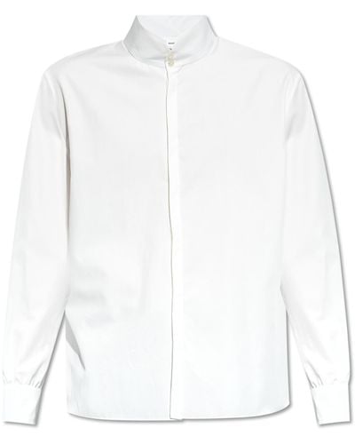 Saint Laurent Shirt With Standing Collar, - White