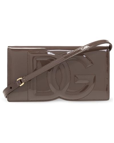 Dolce & Gabbana Wallet With Shoulder Strap - Brown
