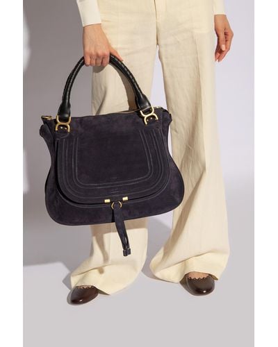 Chloé 'marcie Large' Shoulder Bag, - Black