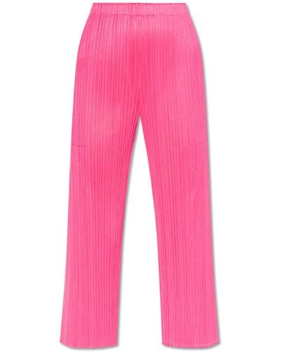 Pleats Please Issey Miyake Pleated Trousers - Pink