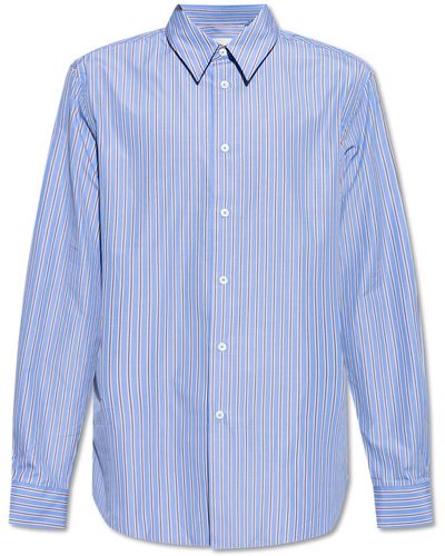 Paul Smith Striped Pattern Shirt, - Blue