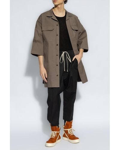 Rick Owens 'tommy' Shirt, - Brown