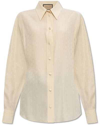 Gucci Silk Shirt, - Natural