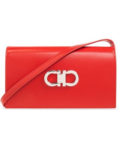 Ferragamo 'flat' Shoulder Bag, - Red