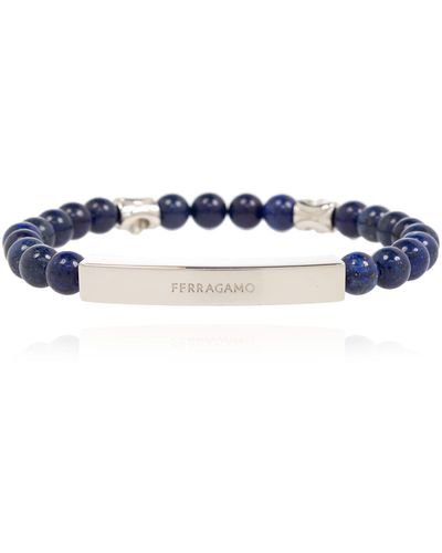 Ferragamo Bracelet With Stones, - Blue