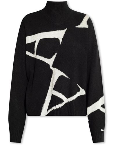 AllSaints ‘A Star’ Sweater With Roll Neck - Black