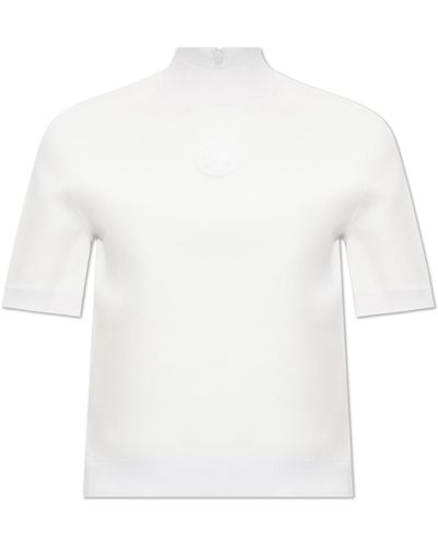 Tory Burch Top With Logo, - White