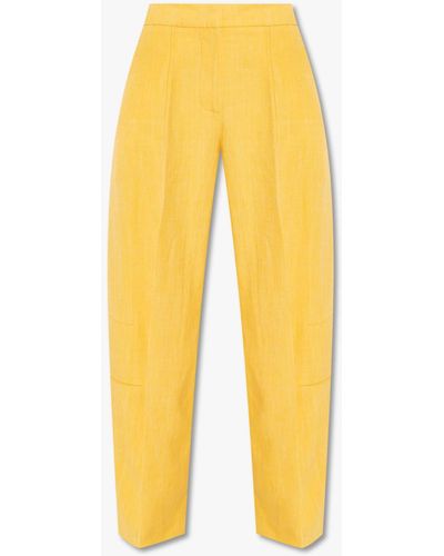 Jacquemus Yellow 'plidao' Pleat-front Pants