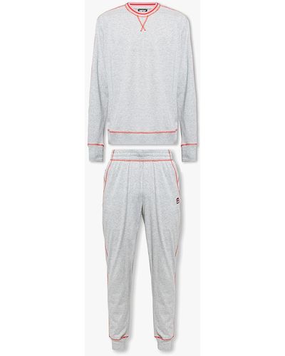 DIESEL 'umset-willong' Two-piece Pajama - White