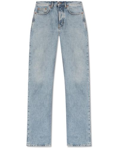 Saint Laurent Jeans With Straight Legs, - Blue