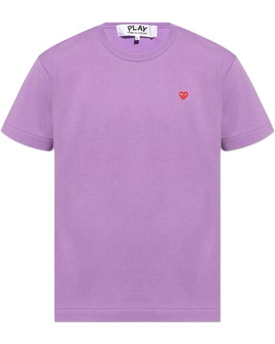COMME DES GARÇONS PLAY T-Shirt With Patch - Purple