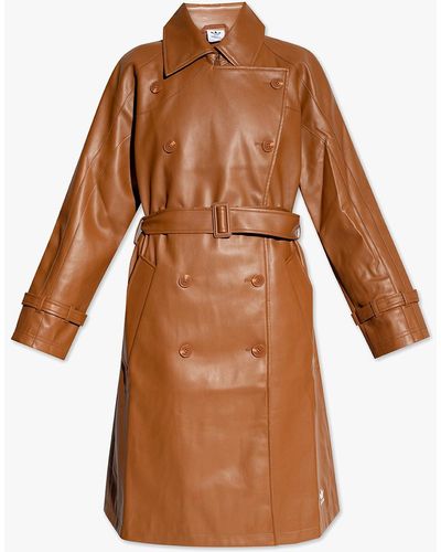 adidas Originals Double-Breasted Trench Coat - Brown