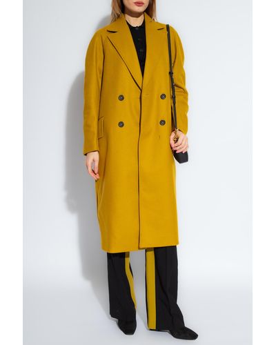PS by Paul Smith Double-Breasted Coat - Yellow