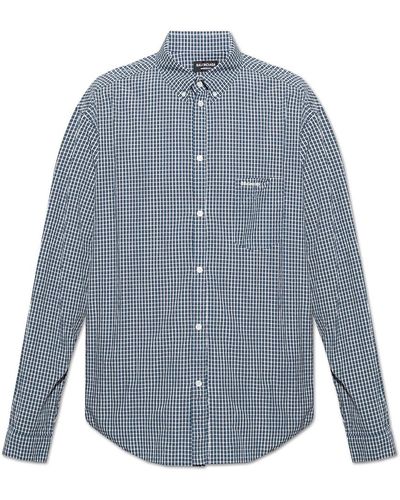 Balenciaga Checked Shirt - Grey
