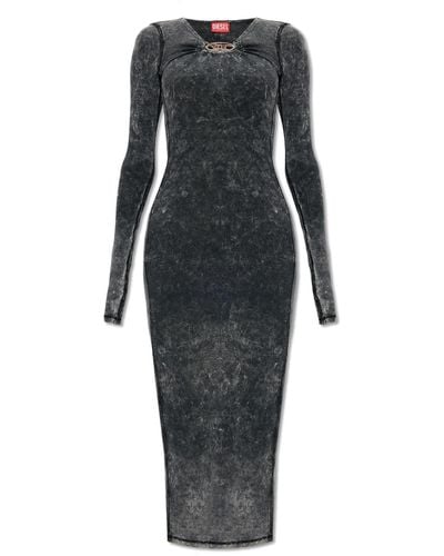 DIESEL ‘D-Critic’ Ribbed Dress, ' - Black