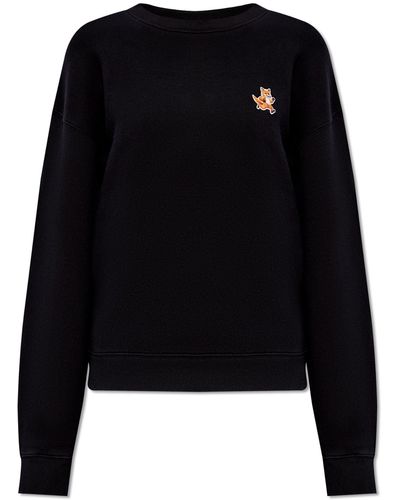 Maison Kitsuné Sweatshirt With Logo - Black