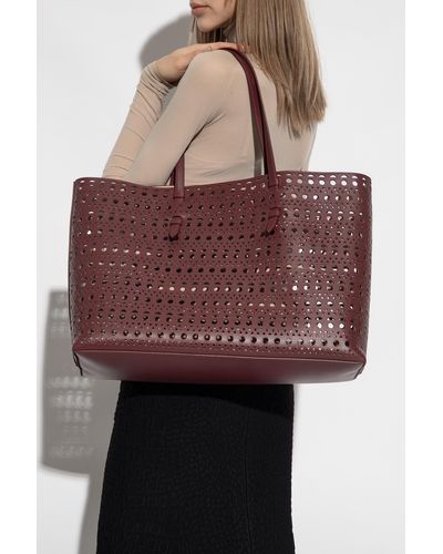 Alaïa ‘Mina 44’ Shopper Bag - Red