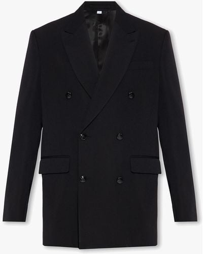 Burberry Double-breasted Blazer, - Black