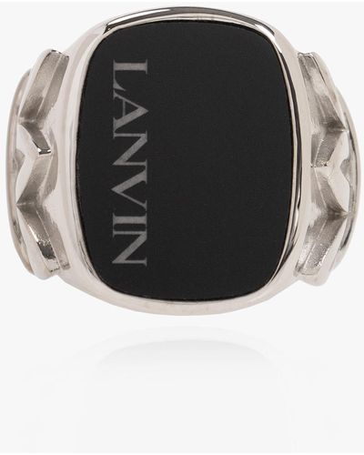 Lanvin Logo Ring - Black