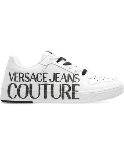 Versace Sneakers With Logo, - White