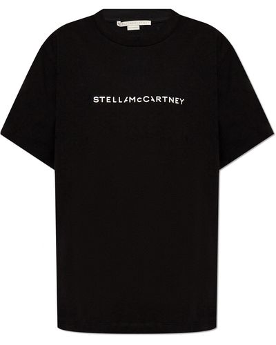 Stella McCartney T-shirt With Logo, - Black