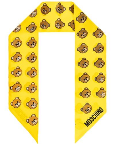Moschino Printed Scarf, - Yellow