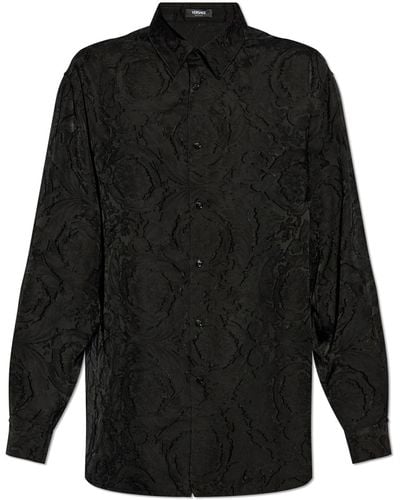 Versace Shirt With `Barocco` Motif - Black