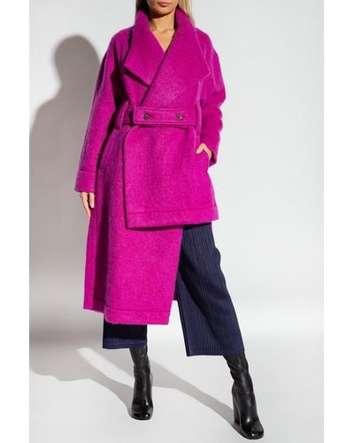Issey Miyake Asymmetrical Coat - Pink