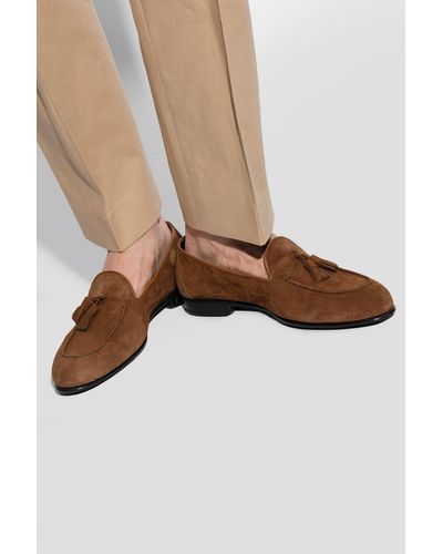 Brioni Suede Loafers, - Brown