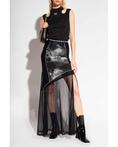 Versace Semi-sheer Skirt - Black