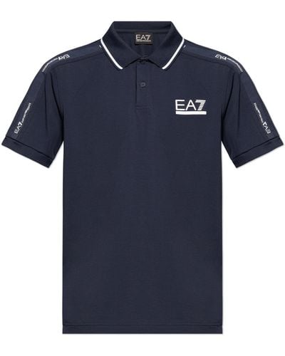 EA7 Polo With Logo - Blue