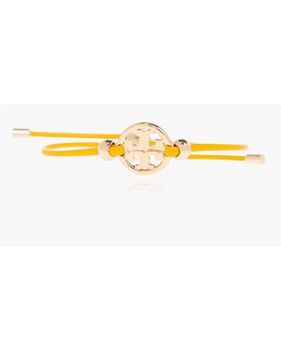 Tory Burch 'miller' Leather Bracelet, - Yellow