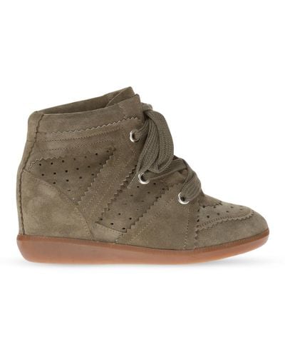 Isabel Marant 'Bobby' Suede Trainers - Green