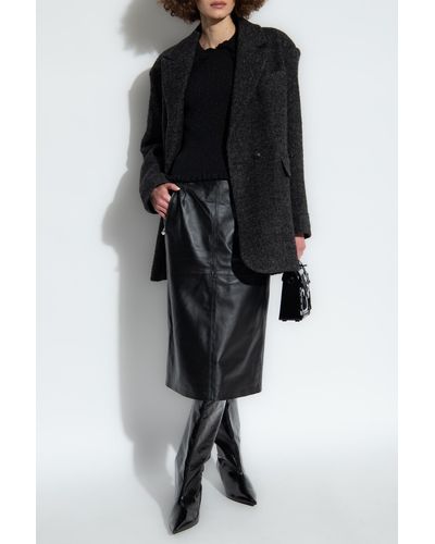 Custommade• 'rubina' Leather Skirt, - Black