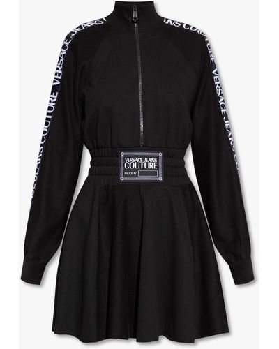 Versace Dress With Elastic Waist - Black