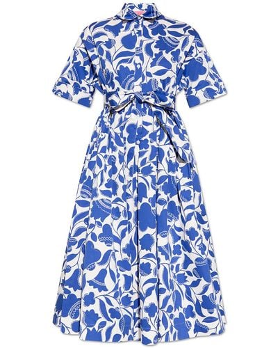 Kate Spade Dress With Floral Motif - Blue