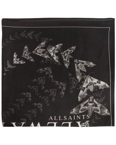 AllSaints Silk Scarf - Black