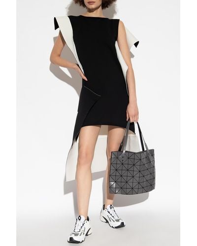 Issey Miyake Dress With Geometrical Pattern - Black