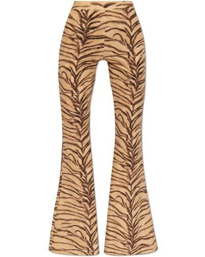 Stella McCartney Animal Print Trousers By , - Natural