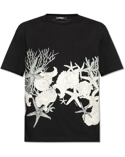 Versace T-Shirt With Logo - Black
